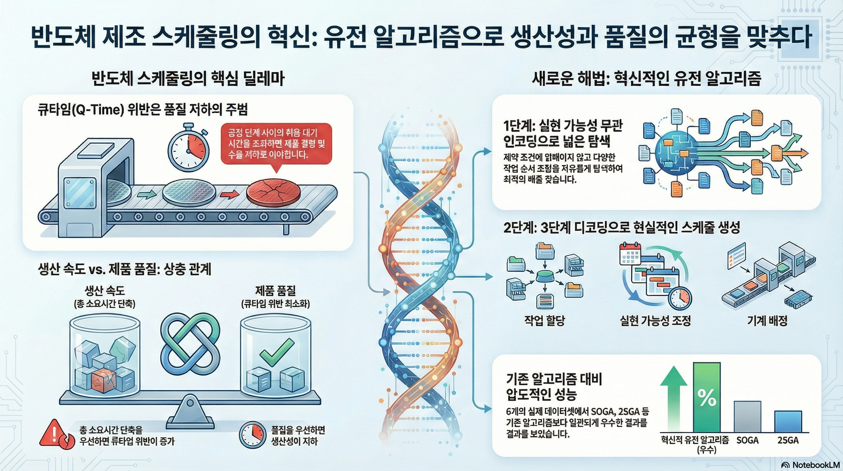 A genetic algorithm with feasibility-agnostic encoding and three-phase decoding for scheduling problems in semiconductor manufacturing