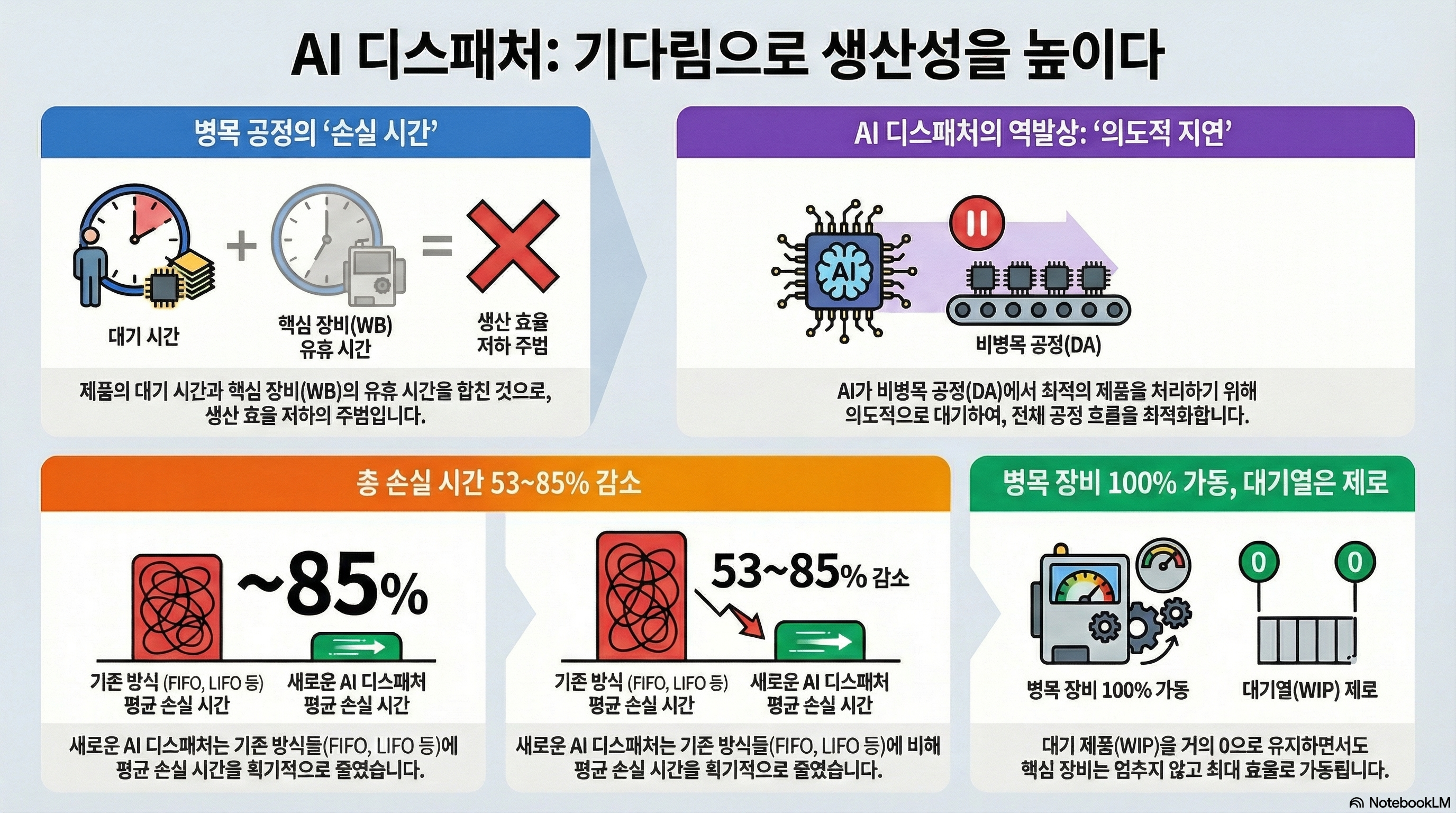 Learning to dispatch operations with intentional delay for re-entrant multiple-chip product assembly lines