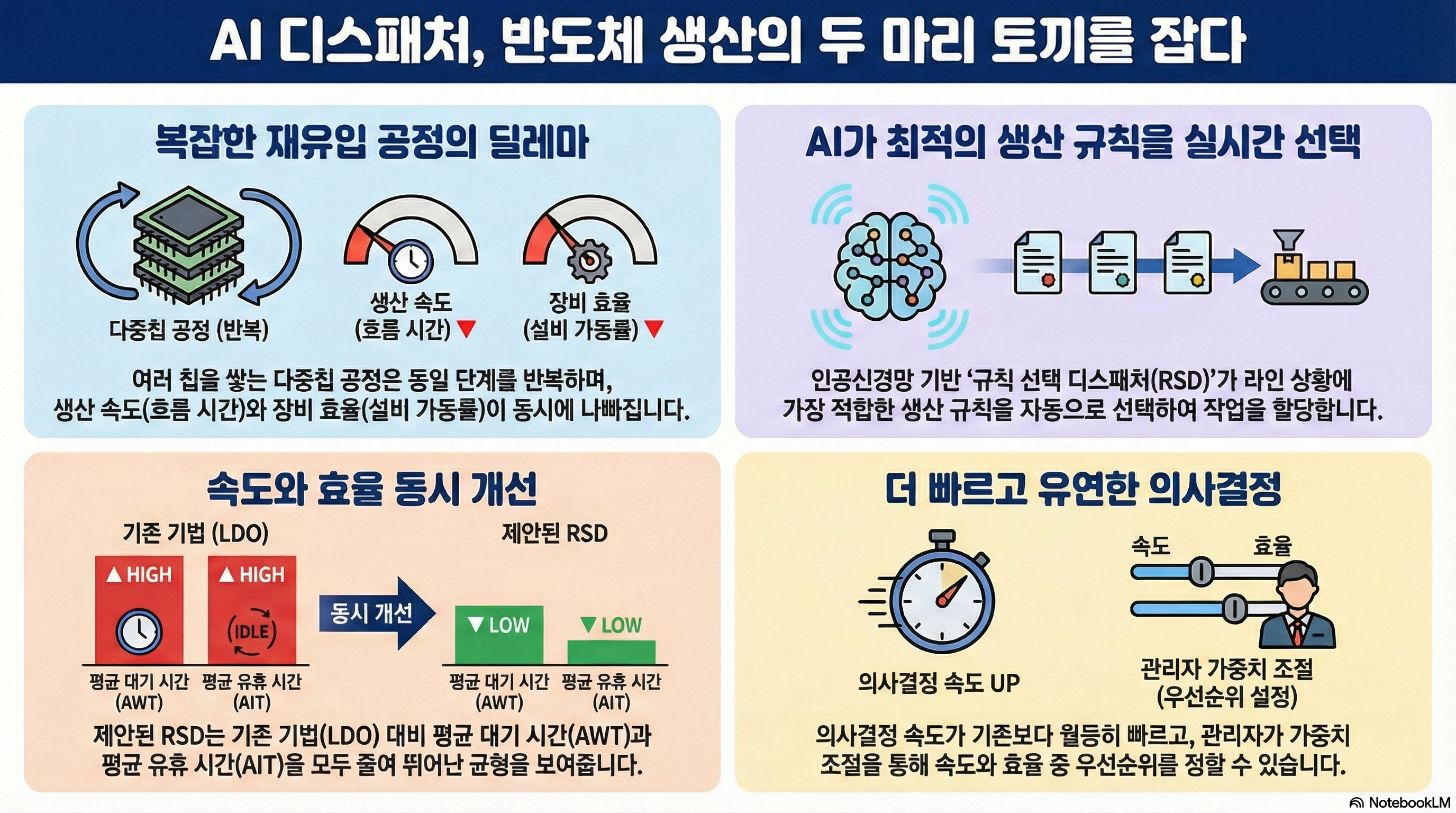 재유입 다중칩 조립라인을 위한 인공신경망 기반의 다중 목적 함수 디스패치 규칙 선택 기법